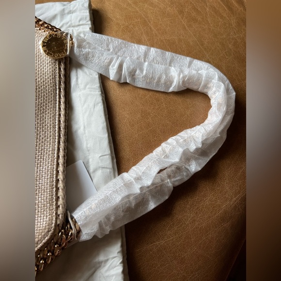 NWT + Dust Bag - Stella McCartney Metallic Raffia Small Falabella Tote - Picture 8 of 16